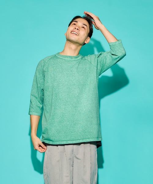 Goodwear(Since1983)(グッドウェア)の「3/4 RAGLAN TEE PIGMENT DYE/ 3/4 ラグランティー ピグメントダイ(Tシャツ/カットソー・メンズ・パープル/ベージュ/グリーン/ブラック/オレンジ/ネイビー/グレー・X-LARGE/LARGE/MEDIUM)」の4枚目の写真