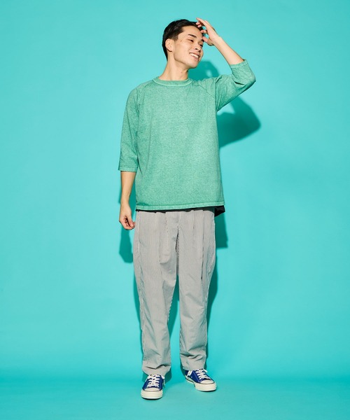 Goodwear(Since1983)(グッドウェア)の「3/4 RAGLAN TEE PIGMENT DYE/ 3/4 ラグランティー ピグメントダイ(Tシャツ/カットソー・メンズ・パープル/ベージュ/グリーン/ブラック/オレンジ/ネイビー/グレー・X-LARGE/LARGE/MEDIUM)」の21枚目の写真