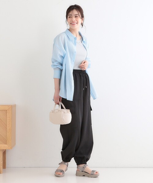 Cutie Blonde（キューティーブロンド）の「【洗える/S-LL】やわらかジョガーカーゴパンツ（その他パンツ・レディース・ナチュラル/ブラック・01/02/03/04）」の5枚目の写真