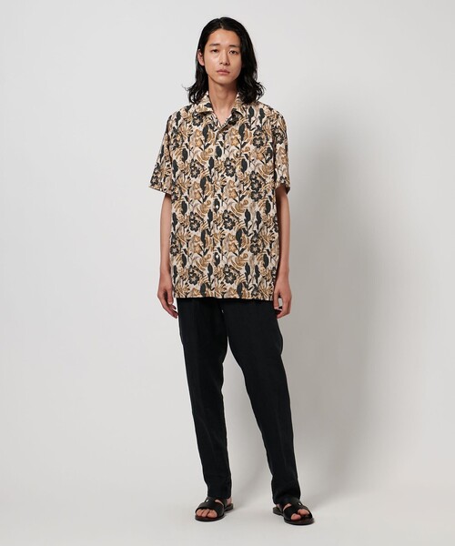 FARMER RANGERS ボロ柄 オープンカラーシャツ 80s 90s RALPH LAUREN COUNTRY チェック 長袖 レーヨン オープン