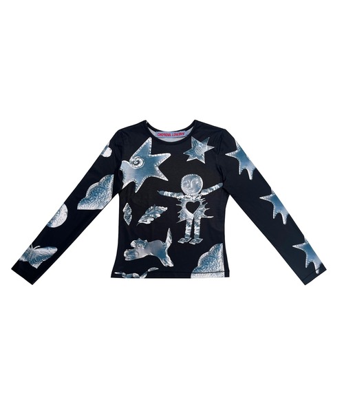 セール】METAL SCRATCHY FITTED JERSEY TOP（Tシャツ/カットソー