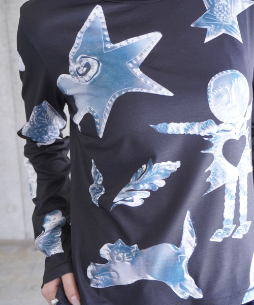 セール】METAL SCRATCHY FITTED JERSEY TOP（Tシャツ/カットソー