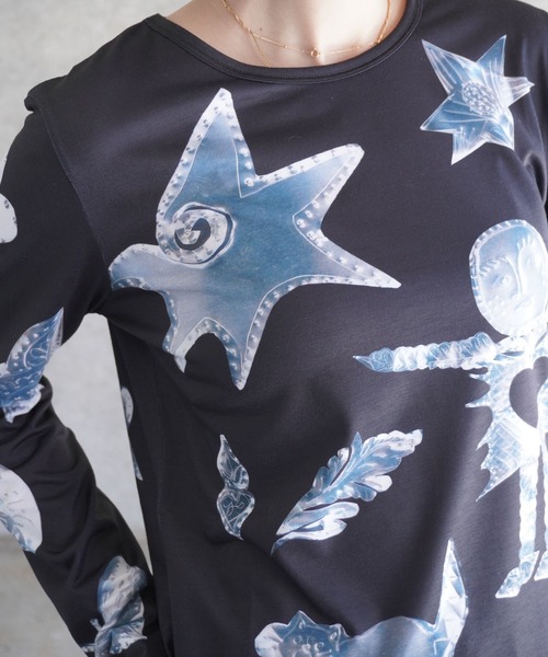 セール】METAL SCRATCHY FITTED JERSEY TOP（Tシャツ/カットソー