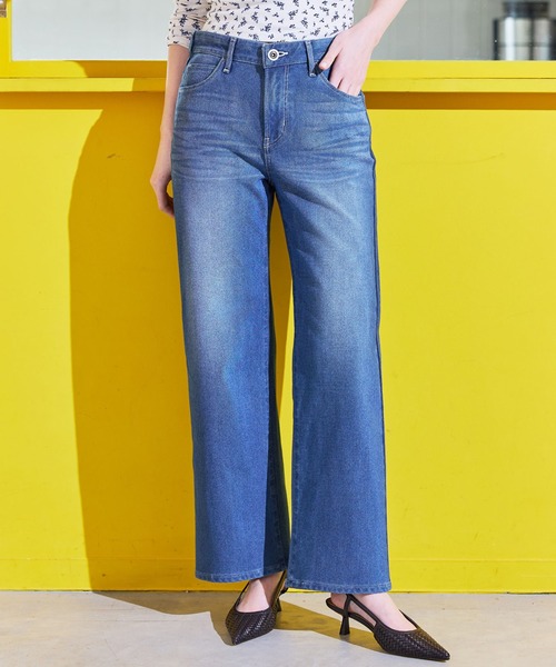 セール】EDWIN LADIES ジャージーズ COOL ワイドデニムパンツ