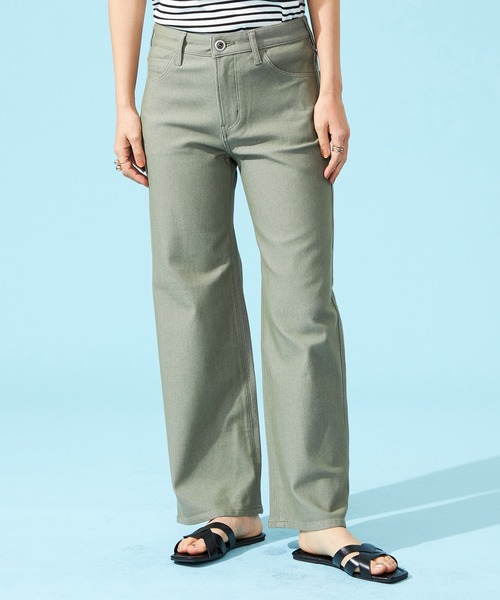 EDWIN（エドウィン）の「EDWIN LADIES ジャージーズ COOL ワイドデニムパンツ【涼】【2025年モデル】（デニムパンツ・レディース・オリーブ/アイボリー/ダークインディゴブルー/ライトインディゴブルー・X-LARGE/SMALL/MEDIUM/LARGE/X-SMALL）」の5枚目の写真