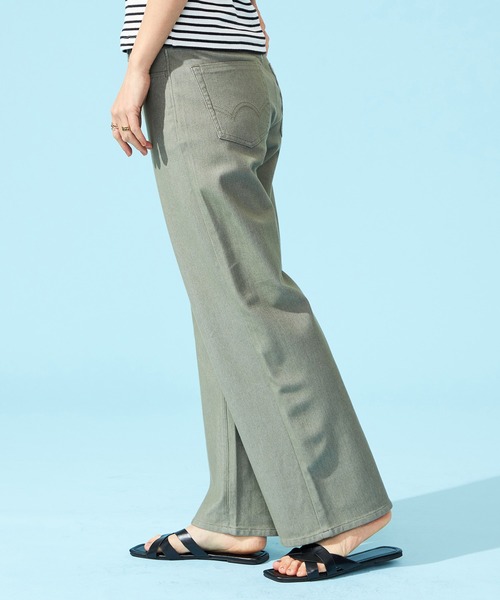 EDWIN（エドウィン）の「EDWIN LADIES ジャージーズ COOL ワイドデニムパンツ【涼】【2025年モデル】（デニムパンツ・レディース・オリーブ/アイボリー/ダークインディゴブルー/ライトインディゴブルー・X-LARGE/SMALL/MEDIUM/LARGE/X-SMALL）」の6枚目の写真