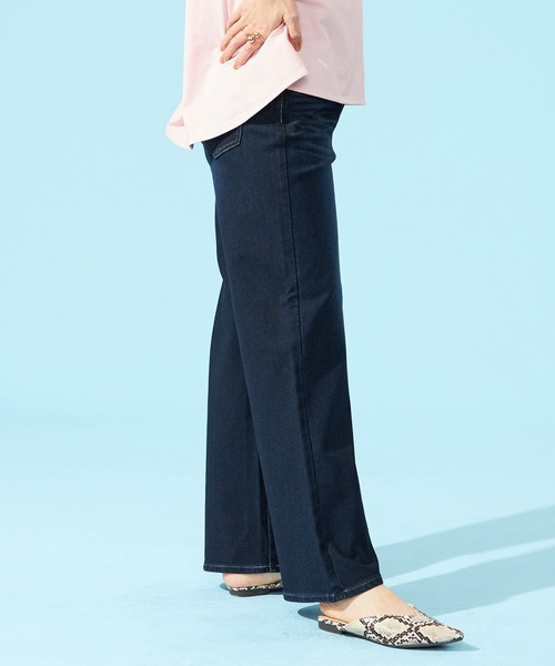 EDWIN（エドウィン）の「EDWIN LADIES ジャージーズ COOL ワイドデニムパンツ【涼】【2025年モデル】（デニムパンツ・レディース・オリーブ/アイボリー/ダークインディゴブルー/ライトインディゴブルー・X-LARGE/SMALL/MEDIUM/LARGE/X-SMALL）」の15枚目の写真