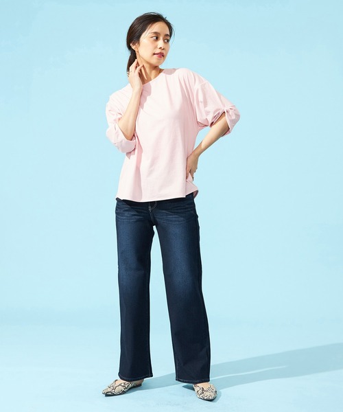 EDWIN（エドウィン）の「EDWIN LADIES ジャージーズ COOL ワイドデニムパンツ【涼】【2025年モデル】（デニムパンツ・レディース・オリーブ/アイボリー/ダークインディゴブルー/ライトインディゴブルー・X-LARGE/SMALL/MEDIUM/LARGE/X-SMALL）」の19枚目の写真