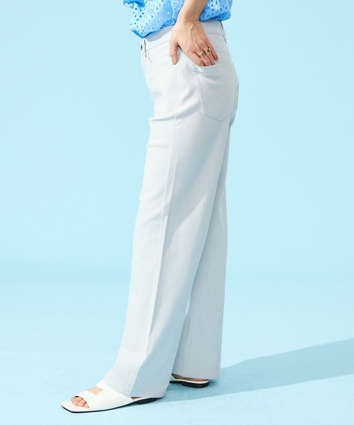 EDWIN（エドウィン）の「EDWIN LADIES ジャージーズ COOL ワイドデニムパンツ【涼】【2025年モデル】（デニムパンツ・レディース・オリーブ/アイボリー/ダークインディゴブルー/ライトインディゴブルー・X-LARGE/SMALL/MEDIUM/LARGE/X-SMALL）」の22枚目の写真