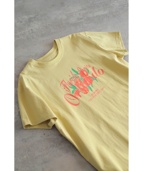 Blanc Bleu Minuit(ブランブルーミニュイ)の「オレンジPT 半袖TEE(Tシャツ/カットソー・レディース・グレー/イエロー・FREE)」の12枚目の写真
