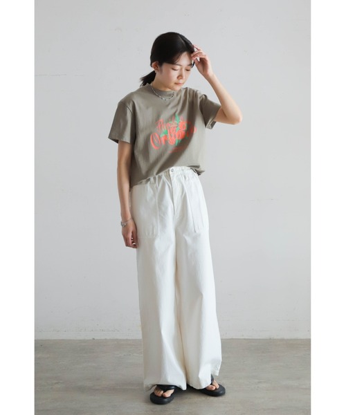 Blanc Bleu Minuit(ブランブルーミニュイ)の「オレンジPT 半袖TEE(Tシャツ/カットソー・レディース・グレー/イエロー・FREE)」の10枚目の写真