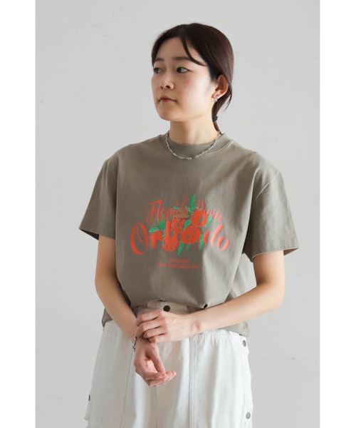 Blanc Bleu Minuit(ブランブルーミニュイ)の「オレンジPT 半袖TEE(Tシャツ/カットソー・レディース・グレー/イエロー・FREE)」の11枚目の写真