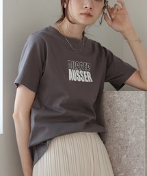 シルバーロゴプリントTシャツ