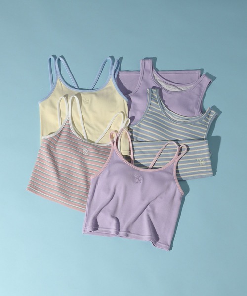 GLOBAL WORK（グローバルワーク）の「コットンキャンディ＊DRYカップ付きキャミ/321465（キャミソール・キッズ・ピンク系その他/クリーム/ブルー系その他/ラベンダー・140cm/160cm/150cm）」の7枚目の写真