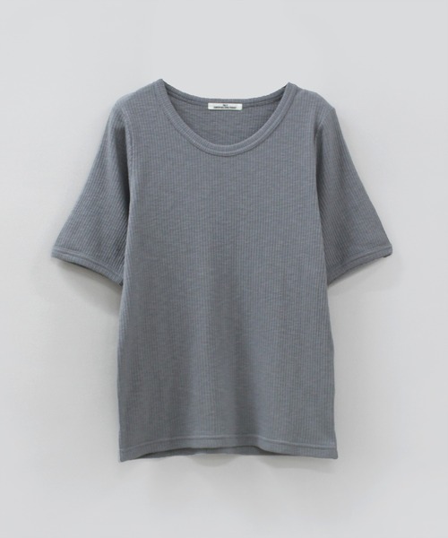 RNA-N(アールエヌエーエヌ)の「M2439 ヴィンテージスラブリブT(Tシャツ/カットソー・レディース・ブラウン/キナリ/ブラック/グレー・FREE)」の8枚目の写真