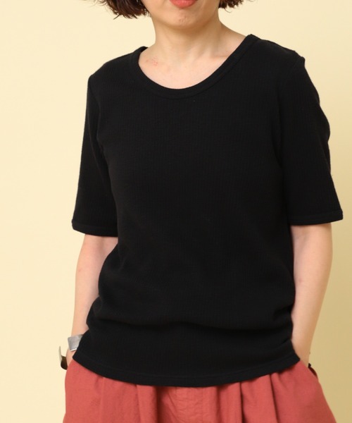 RNA-N(アールエヌエーエヌ)の「M2439 ヴィンテージスラブリブT(Tシャツ/カットソー・レディース・ブラウン/キナリ/ブラック/グレー・FREE)」の16枚目の写真