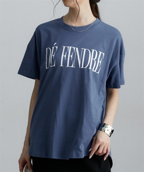 nissen(ニッセン)の「ロゴプリントオーバーサイズ半袖Tシャツ(Tシャツ/カットソー・レディース・ピンク/オフホワイト/パープル/ブルー/チャコール/ホワイト系1/グレー系1/ピンク系1/ブルー系1/オリーブ/ブラック系1・LL/3L/M/L)」の19枚目の写真