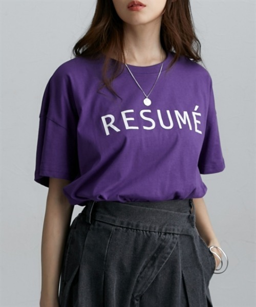 nissen(ニッセン)の「ロゴプリントオーバーサイズ半袖Tシャツ(Tシャツ/カットソー・レディース・ピンク/オフホワイト/パープル/ブルー/チャコール/ホワイト系1/グレー系1/ピンク系1/ブルー系1/オリーブ/ブラック系1・LL/3L/M/L)」の22枚目の写真