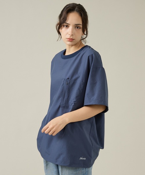 NANGA(ナンガ)の「【NANGA/ナンガ】Dot Air COMFY TEE / 吸汗速乾性 クルーネックTシャツ(Tシャツ/カットソー・メンズ・ベージュ系その他/ブラック/ブルー系その他/ネイビー・M/L/XL)」の1枚目の写真