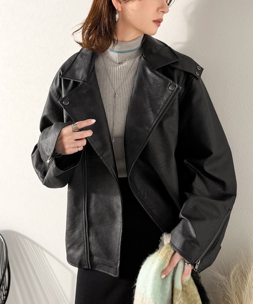 完売モデル♡KILLSTAR y2kヴィーガンレザー ダブルライダース