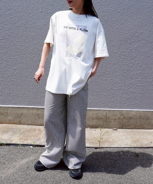 gossara(ゴサラ)の「ストライプイージーパンツ(その他パンツ・レディース・ネイビー・FREE)」の2枚目の写真