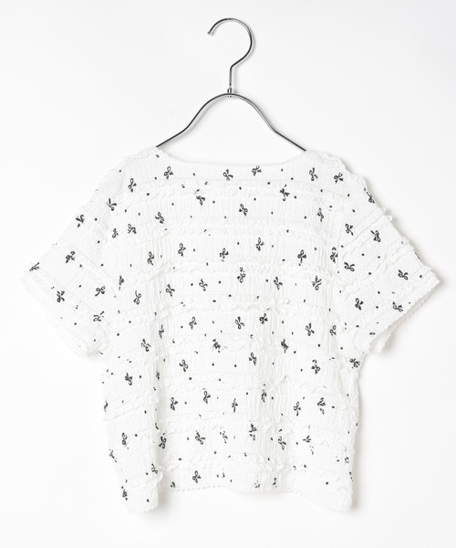 repipi armario（レピピ アルマリオ）の「【girly line】レースフリルカットカーディガン（カーディガン/ボレロ・キッズ・ブラック/サックスブルー/ホワイト・MEDIUM/LARGE/SMALL）」の7枚目の写真