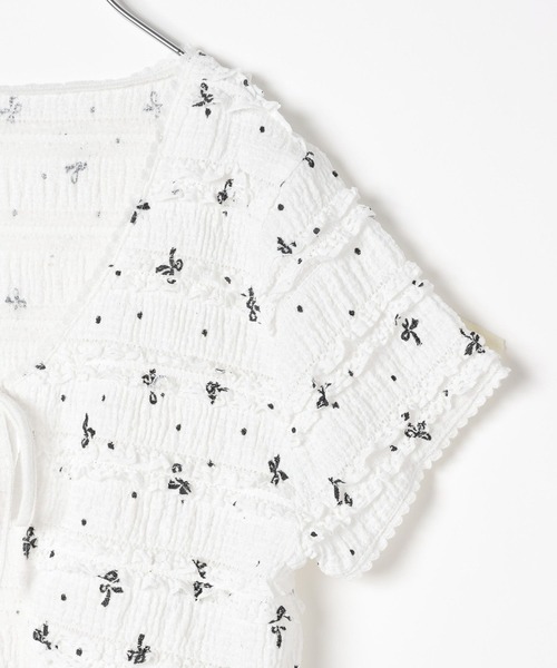 repipi armario（レピピ アルマリオ）の「【girly line】レースフリルカットカーディガン（カーディガン/ボレロ・キッズ・ブラック/サックスブルー/ホワイト・MEDIUM/LARGE/SMALL）」の9枚目の写真