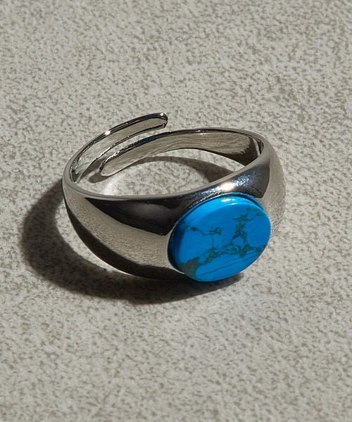 Hawk Company（ホークカンパニー）の「【Hawk Company】ストーンリング 7715（リング・メンズ・ブルー/ブラック・FREE）」の2枚目の写真