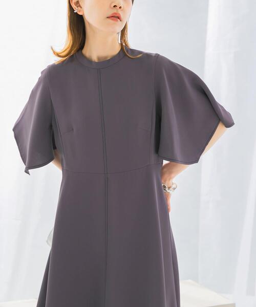 URBAN RESEARCH ROSSO WOMEN(アーバンリサーチ ロッソ)の「フレアスリーブステッチデザインワンピース(ワンピース・レディース・チャコールグレー/ネイビー/モカ・FREE)」の19枚目の写真