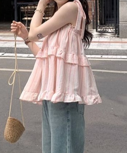 ピンク フリル付き キャミソール s-A2153FB_067_03-1.jpg?1750070634