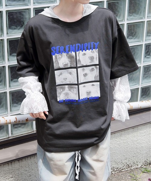 tiptop(ティップトップ)の「アソートフォトロゴBIGTシャツ(Tシャツ/カットソー・レディース・ホワイト系その他/グレー系その他/オフホワイト/チャコールグレー/グレー系その他2/ホワイト系その他2・FREE)」の6枚目の写真