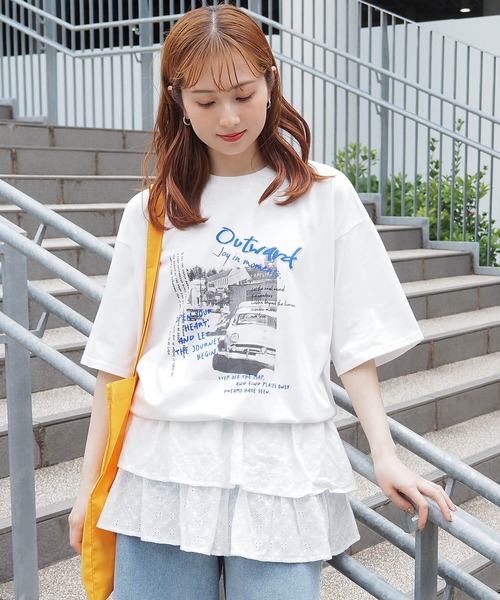 tiptop(ティップトップ)の「アソートフォトロゴBIGTシャツ(Tシャツ/カットソー・レディース・ホワイト系その他/グレー系その他/オフホワイト/チャコールグレー/グレー系その他2/ホワイト系その他2・FREE)」の7枚目の写真