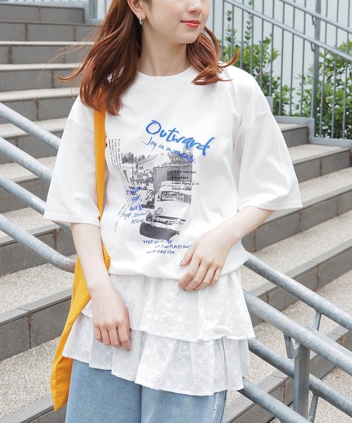 tiptop(ティップトップ)の「アソートフォトロゴBIGTシャツ(Tシャツ/カットソー・レディース・ホワイト系その他/グレー系その他/オフホワイト/チャコールグレー/グレー系その他2/ホワイト系その他2・FREE)」の8枚目の写真