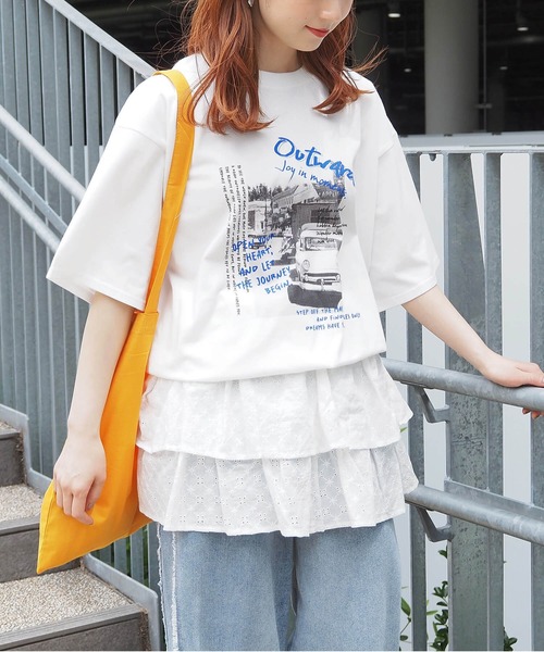 tiptop(ティップトップ)の「アソートフォトロゴBIGTシャツ(Tシャツ/カットソー・レディース・ホワイト系その他/グレー系その他/オフホワイト/チャコールグレー/グレー系その他2/ホワイト系その他2・FREE)」の9枚目の写真