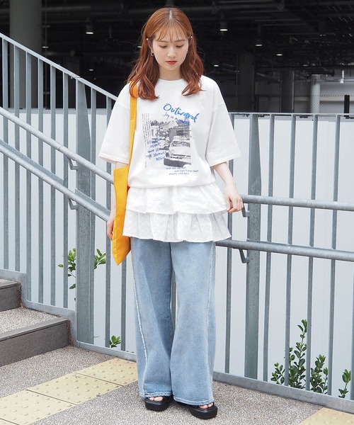 tiptop(ティップトップ)の「アソートフォトロゴBIGTシャツ(Tシャツ/カットソー・レディース・ホワイト系その他/グレー系その他/オフホワイト/チャコールグレー/グレー系その他2/ホワイト系その他2・FREE)」の10枚目の写真