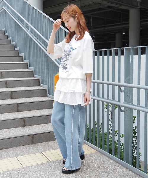 tiptop(ティップトップ)の「アソートフォトロゴBIGTシャツ(Tシャツ/カットソー・レディース・ホワイト系その他/グレー系その他/オフホワイト/チャコールグレー/グレー系その他2/ホワイト系その他2・FREE)」の11枚目の写真