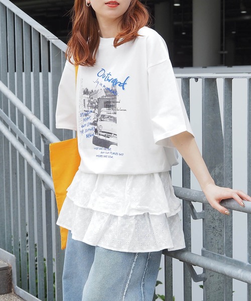 tiptop(ティップトップ)の「アソートフォトロゴBIGTシャツ(Tシャツ/カットソー・レディース・ホワイト系その他/グレー系その他/オフホワイト/チャコールグレー/グレー系その他2/ホワイト系その他2・FREE)」の12枚目の写真