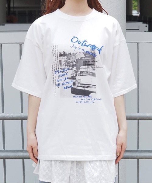 tiptop(ティップトップ)の「アソートフォトロゴBIGTシャツ(Tシャツ/カットソー・レディース・ホワイト系その他/グレー系その他/オフホワイト/チャコールグレー/グレー系その他2/ホワイト系その他2・FREE)」の13枚目の写真