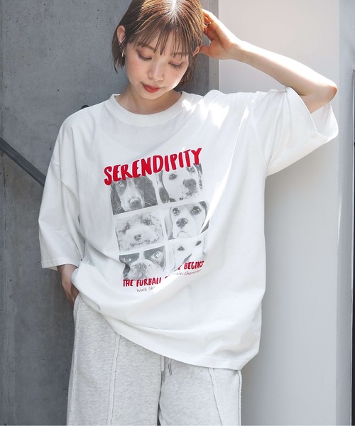 BRAND UNIQUE 売れ筋商品|||ブランドユニーク Tシャツ トップス レディース Tops Azure osharewalker カットソー レディース Tシャツ トップス 五分袖