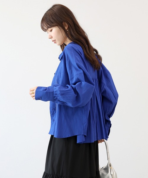 Aletta vita(アレッタビータ)の「スシボイル両ポケ長袖シャツ(シャツ/ブラウス・レディース・ブラック/ブルー/オフホワイト・M)」の7枚目の写真