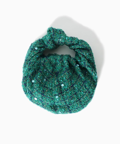 HELOYSE(エロイーズ)の「HELOYSE/エロイーズ クロワッサンツイードミニBAG(ショルダーバッグ・レディース・グリーン/ベージュ・FREE)」の3枚目の写真