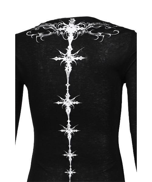 INES BLACK HENLEY TOP（Tシャツ/カットソー）｜Jaded London