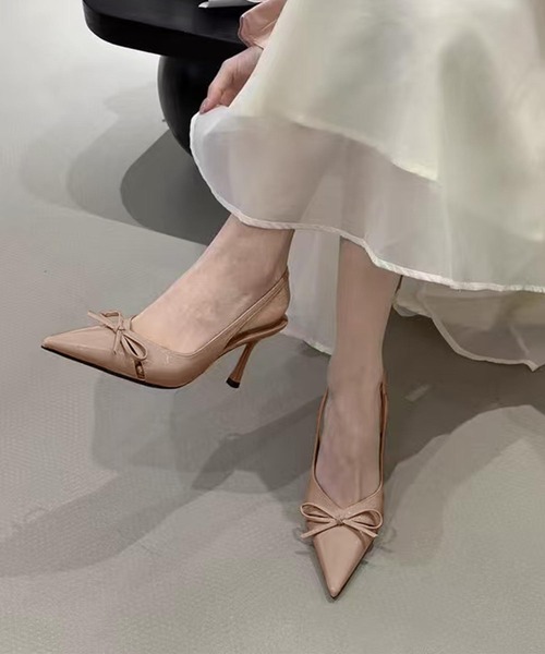 shoes365（シューズスリーシックスファイヴ）の「リボンストラップパンプス (SS)（パンプス・レディース・ピンク/シルバー/ブラック・22.5cm/23.5cm/24.5cm/23.0cm/24.0cm）」の8枚目の写真