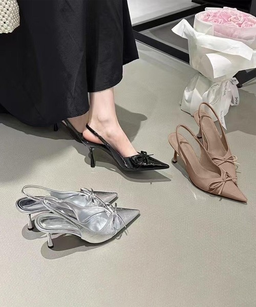 shoes365（シューズスリーシックスファイヴ）の「リボンストラップパンプス (SS)（パンプス・レディース・ピンク/シルバー/ブラック・22.5cm/23.5cm/24.5cm/23.0cm/24.0cm）」の11枚目の写真