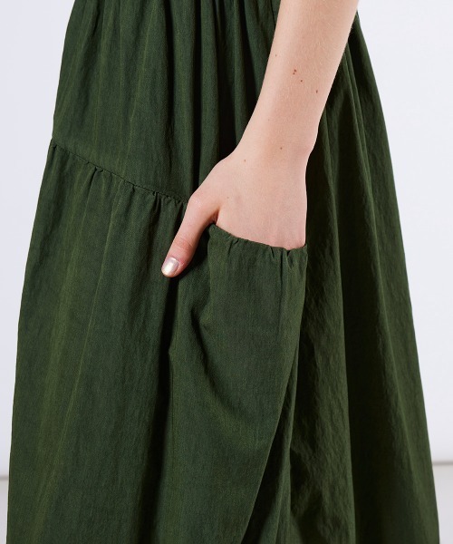 美品☆ダブルスタンダードクロージング　カモフラ柄ギャザースカート　グラデーション 美品☆ダブルスタンダードクロージング カモフラ柄ギャザー