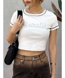 EVRIS | スタッズグラフィックショートTシャツ(Tシャツ/カットソー)