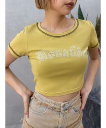 EVRIS | スタッズグラフィックショートTシャツ(Tシャツ/カットソー)