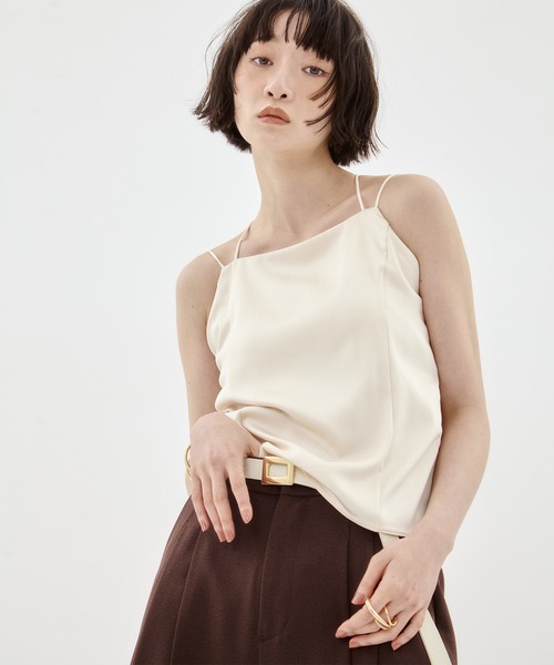 STUDIOUS - Stretch Satin Camisole/ストレッチサテンキャミソール STUDIOUS/ステュディオス】Stretch Satin Camisole/ストレッチ