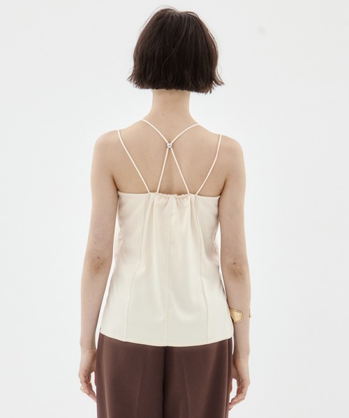 【新品未使用】L'APPARTEMENT サテンキャミソール STUDIOUS/ステュディオス】Stretch Satin Camisole/ストレッチ