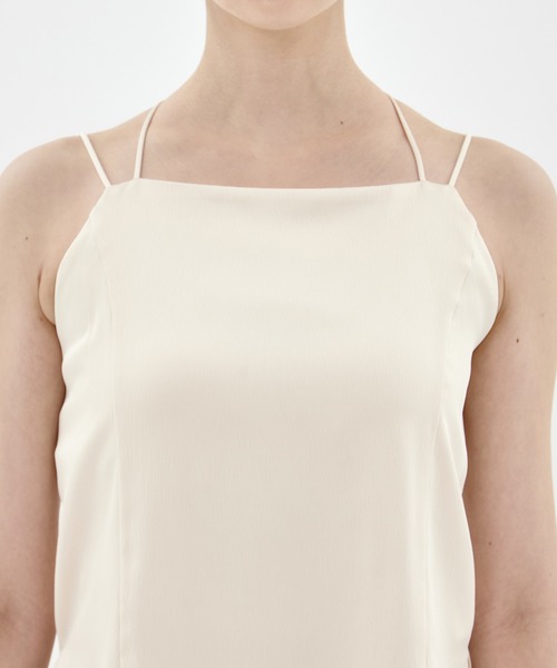 STUDIOUS（ステュディオス）の「【STUDIOUS/ステュディオス】Stretch Satin Camisole/ストレッチサテンキャミソール（キャミソール・レディース・ブラック/ライトベージュ/ワイン・FREE）」の16枚目の写真